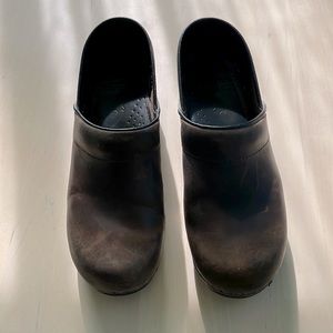 Brown Leather Dansko Clogs